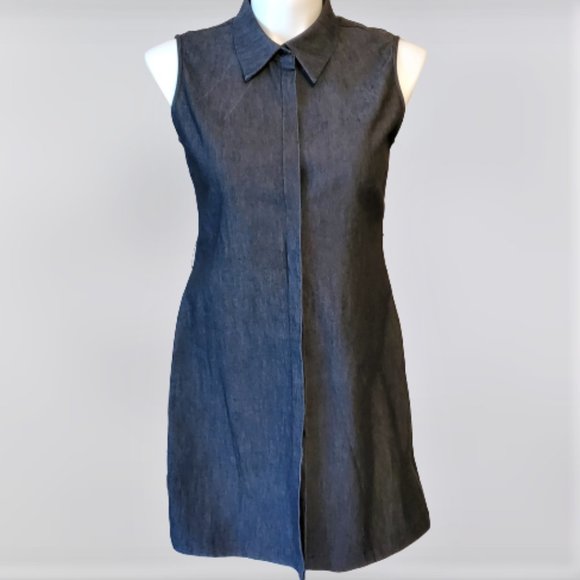 Sandro Dresses & Skirts - Sandro Sportswear Sleeveless Black Denim Dress 10